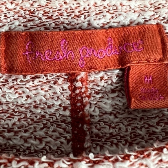 Fresh Produce Sweatshirt Medium Pullover Wide Neck Orange EUC - Picture 7 of 7